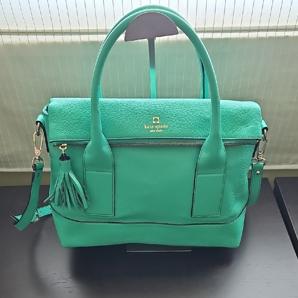 Kate Spade Bright Green Leather Satchel